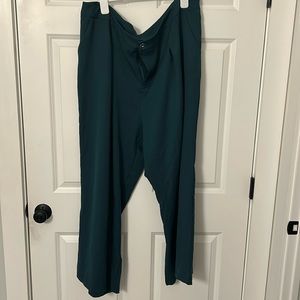 Wide leg green pants